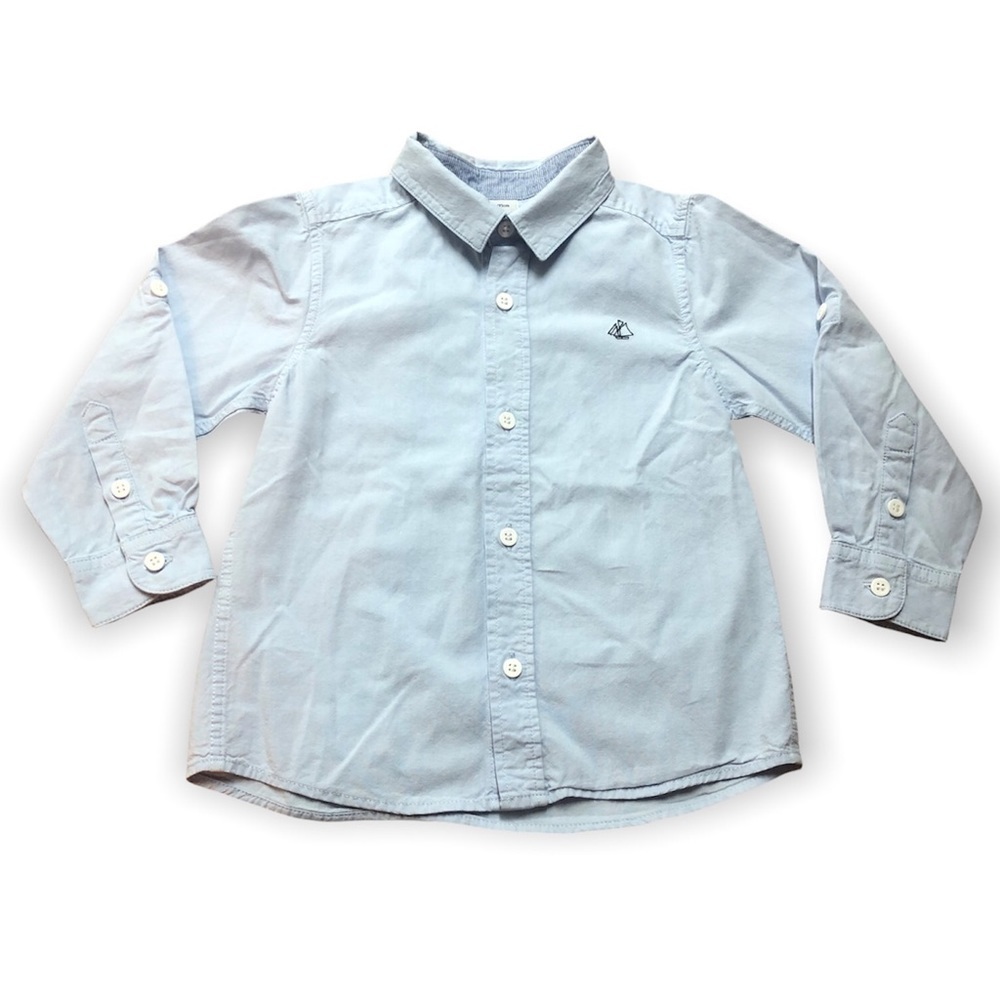 Toddler Blue Button Down Shirt